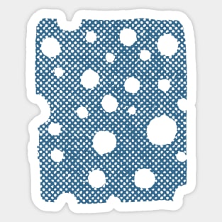 Scruffy Blue Spots Sticker